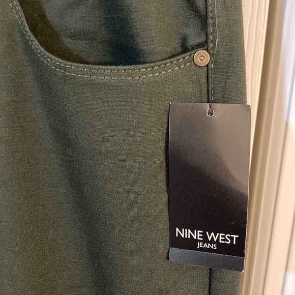 NEW Nine West Green Skinny Pants 10 - Picture 4 of 13